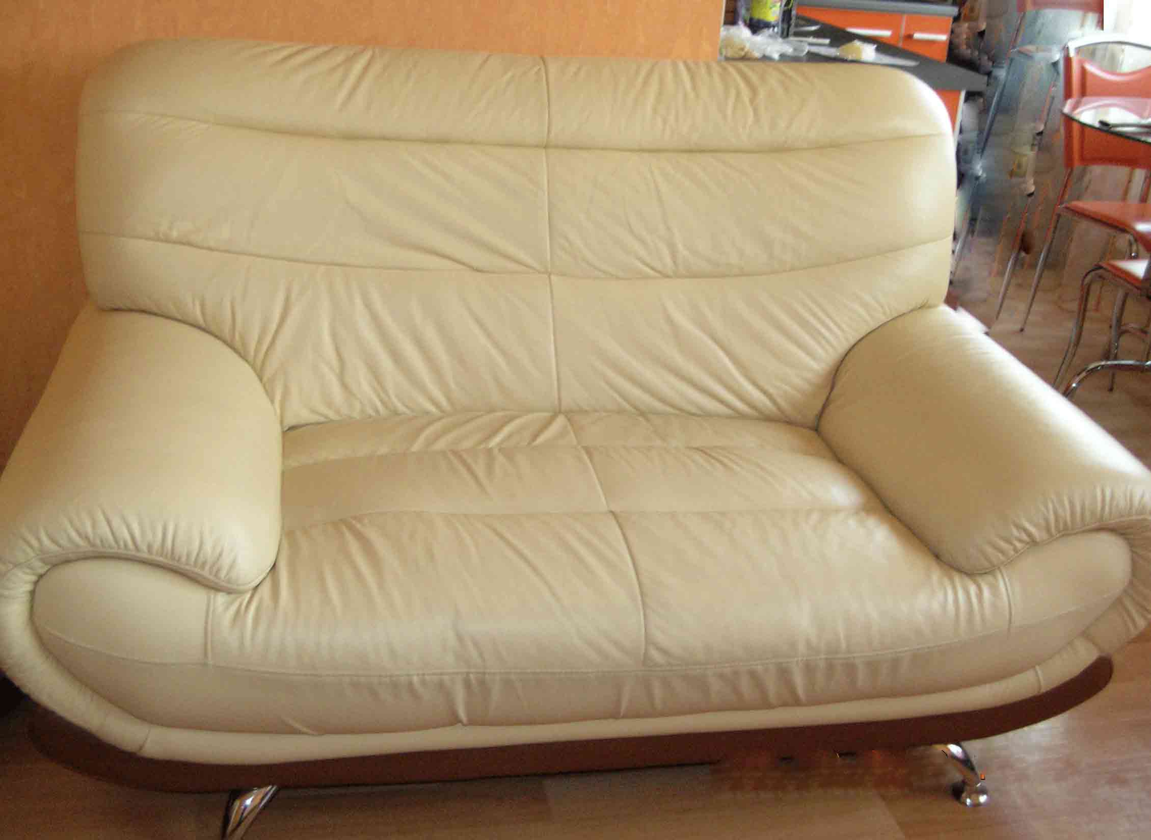 Два дивана+кресло кожа